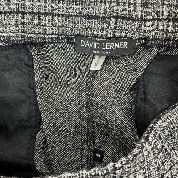 David Lerner Slim Track Jogger Pants with Vegan Details Plaid Black/White Size S - Picture 11 of 12